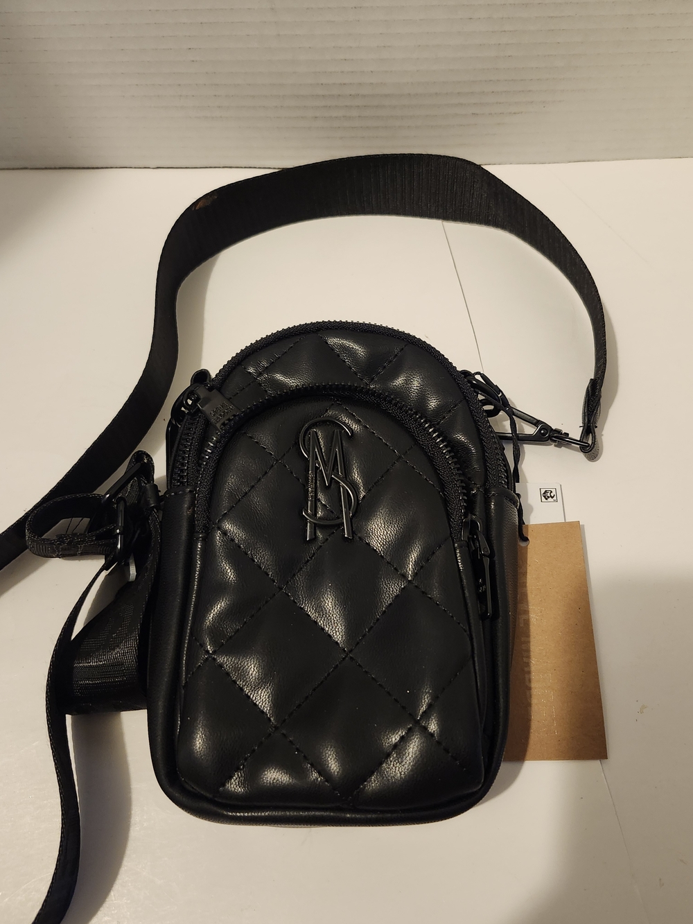 Steve Madden Black Quilted Crossbody Bag